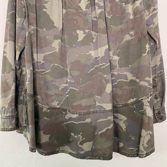Anthropologie Montana Camo Button down Blouse 4 - Picture 9 of 11